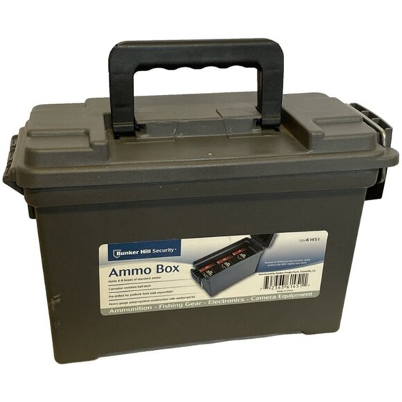 Ammo Box Bunker Hill Security Holds 6-8 Boxes of Standard Ammo Gray - Picture 1 of 9